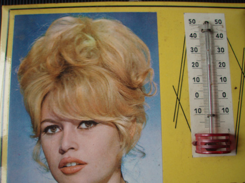thermomètre Brigitte bardot . no plaque émaillée 